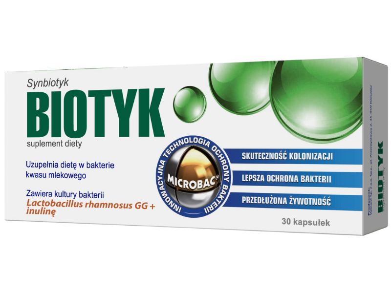 Zdjęcie przedstawia suplement diety Biotyk.