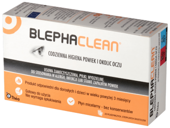 Zdjęcie przedstawia wyrób medyczny Blephaclean.