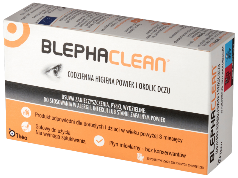 Zdjęcie przedstawia wyrób medyczny Blephaclean.