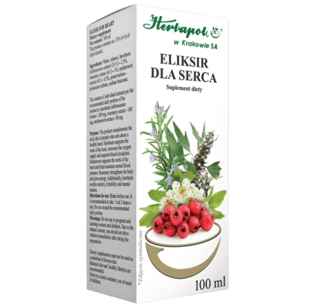 Zdjęcie przedstawia suplement diety Eliksir dla Serca.