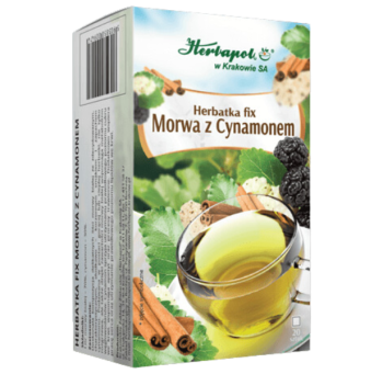 Zdjęcie przedstawia suplement diety Morwa z cynamonem.
