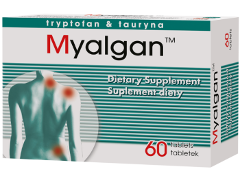 Zdjęcie przedstawia suplement diety Myalgan.
