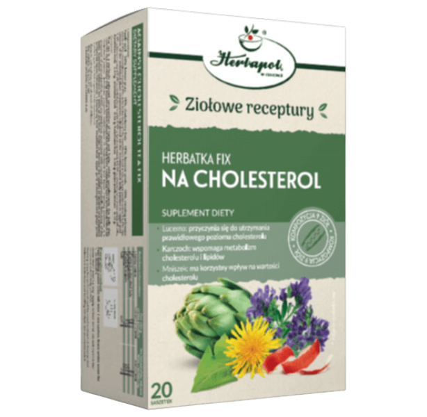Zdjęcie przedstawia suplement diety Herbatka Fix Na Cholesterol.