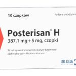 Posterisan H, czopki doodbytnicze, 387,1 mg + 5 mg