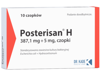Zdjęcie przedstawia lek Posterisan H w czopkach.