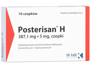 Zdjęcie produktu Posterisan H, czopki doodbytnicze, 387,1 mg + 5 mg
