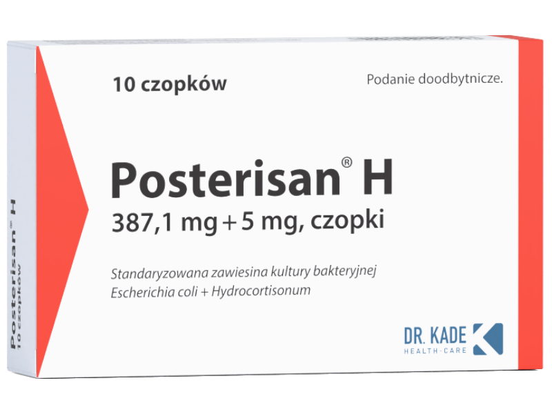 Zdjęcie przedstawia lek Posterisan H w czopkach.