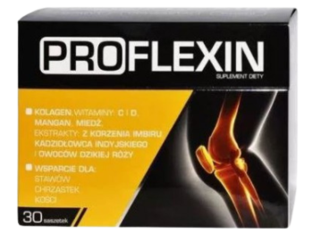 Zdjęcie przedstawia suplement diety Proflexin, proszek.