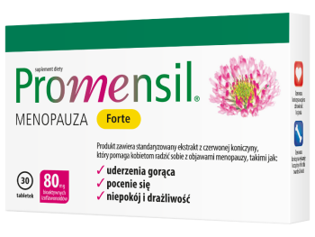 Zdjęcie przedstawia suplement diety Promensil Forte.