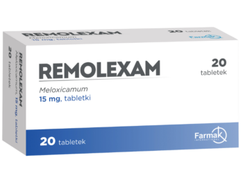 Zdjęcie przedstawia lek na receptę Remolexam, tabletki, 15 mg.