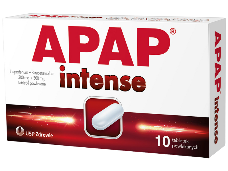 Zdjęcie przedstawia lek bez recepty APAP intense.