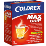 Coldrex MaxGrip, smak cytrynowy, proszek, 1000 mg + 10 mg + 40 mg