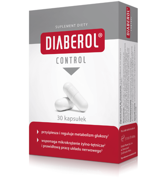Zdjęcie przedstawia suplement diety Diaberol Control.