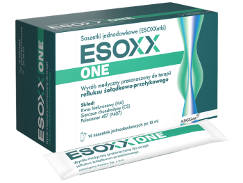 Zdjęcie przedstawia wyrób medyczny Esoxx One w saszetkach.