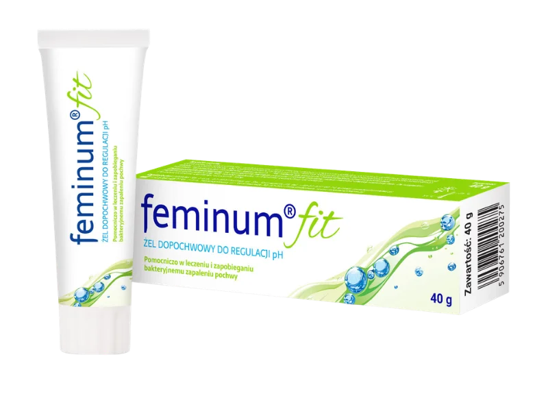 Zdjęcie przedstawia wyrób medyczny FEMINUM FIT, żel dopochwowy.