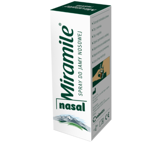 Zdjęcie przedstawia suplement diety Miramile Nasal.