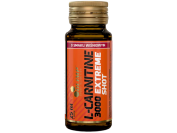 Zdjęcie przedstawia suplement diety Olimp L-Carnitine 3000 Extreme Shot w płynie doustnym.