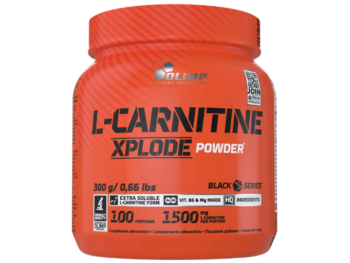 Zdjęcie przedstawia suplement diety Olimp L-Carnitine Xplode Powder w proszku do sporządzania roztworu doustnego.