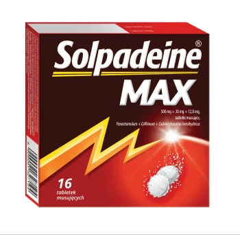 Zdjęcie produktu Solpadeine Max, tabletki musujące, 500 mg + 12,8 mg + 30 mg