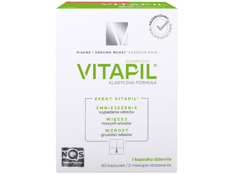 Zdjęcie przedstawia suplement diety Vitapil, kapsułki.