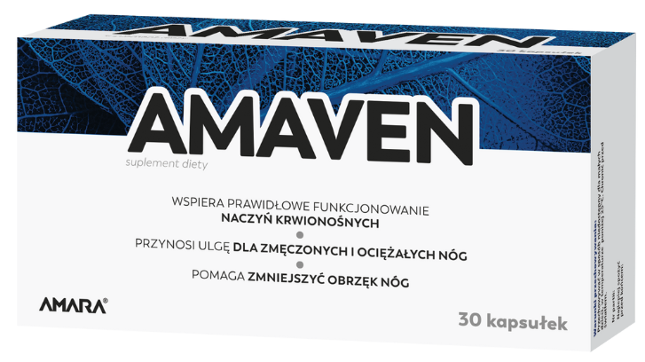 Zdjęcie przedstawia kapsułki AMAVEN.