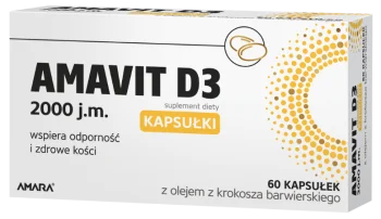 Zdjęcie produktu AMAVIT D3, kapsułki miękkie, 2000 j.m.