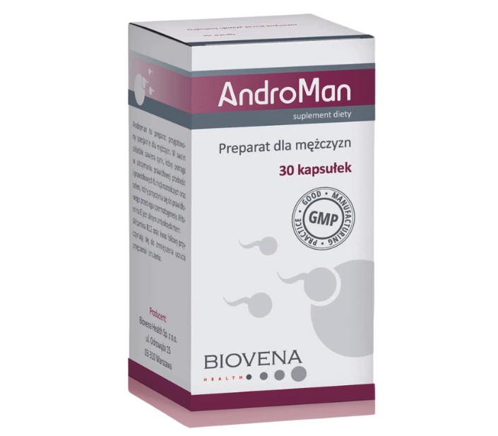 Zdjęcie przedstawia Androman, kapsułki.