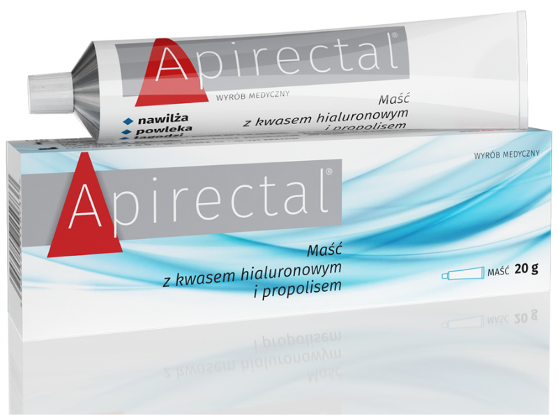 Zdjęcie przedstawia wyrób medyczny Apirectal maść.