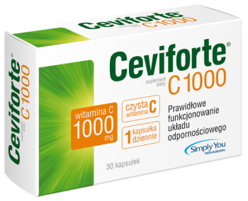 Zdjęcie przedstawia Ceviforte C 1000, kapsułki, 1000 mg.