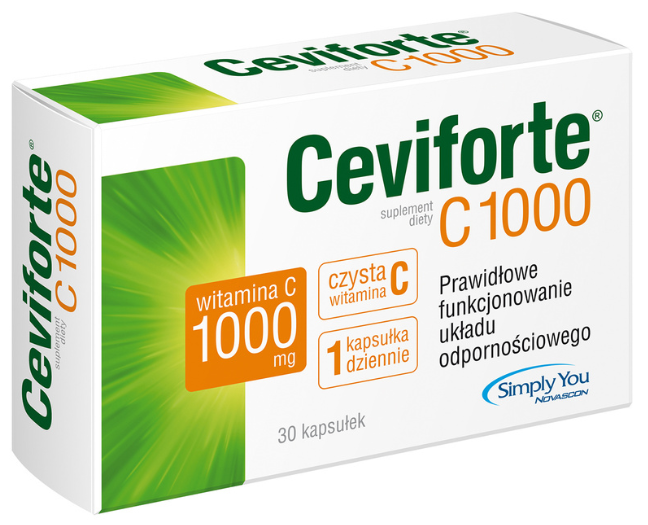 Zdjęcie przedstawia Ceviforte C 1000, kapsułki, 1000 mg.