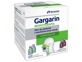 Zdjęcie przedstawia wyrób medyczny Gargarin Mukoterapia.