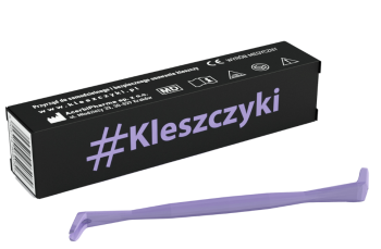 Zdjęcie przedstawia produkt Kleszczyki, przyrząd do samodzielnego i bezpiecznego usuwania kleszczy.