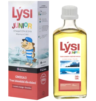 Zdjęcie produktu Lysi Tran Islandzki, smak mango-limonka, płyn