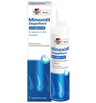 Zdjęcie przedstawia lek bez recepty Minoxidil Doppelherz Dla Mężczyzn.