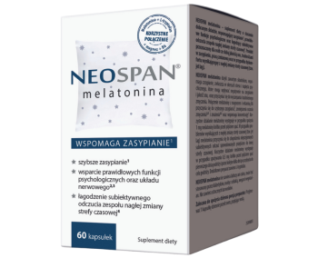 Zdjęcie przedstawia produkt NEOSPAN melatonina, kapsułki.
