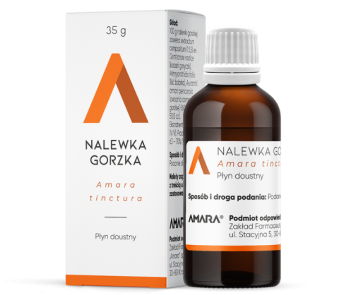 Zdjęcie przedstawia produkt Nalewka gorzka Amara, krople doustne.