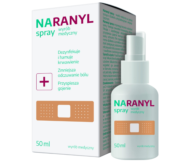 Zdjęcie przedstawia produkt Naranyl, spray.
