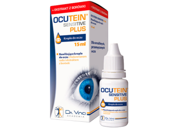 Zdjęcie przedstawia produkt Ocutein Sensitive Plus, krople do oczu.