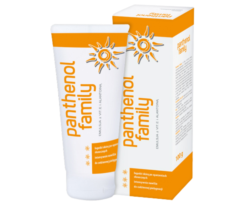 Zdjęcie przedstawia produkt Panthenol Family, emulsja do ciała.