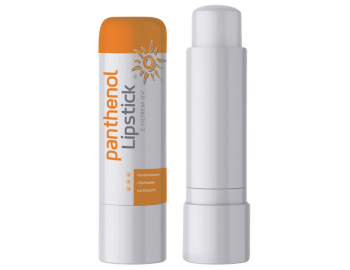Zdjęcie przedstawia produkt Panthenol Lipstick SPF 15, pomadka.