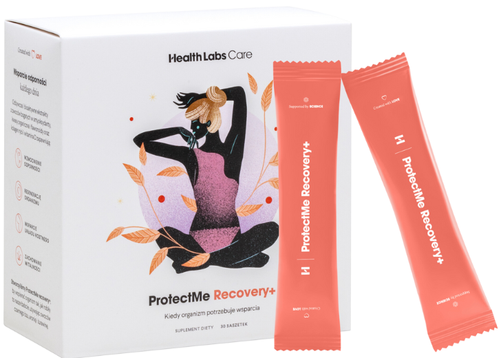 Zdjęcie przedstawia produkt Protect Me Recovery+, saszetki.
