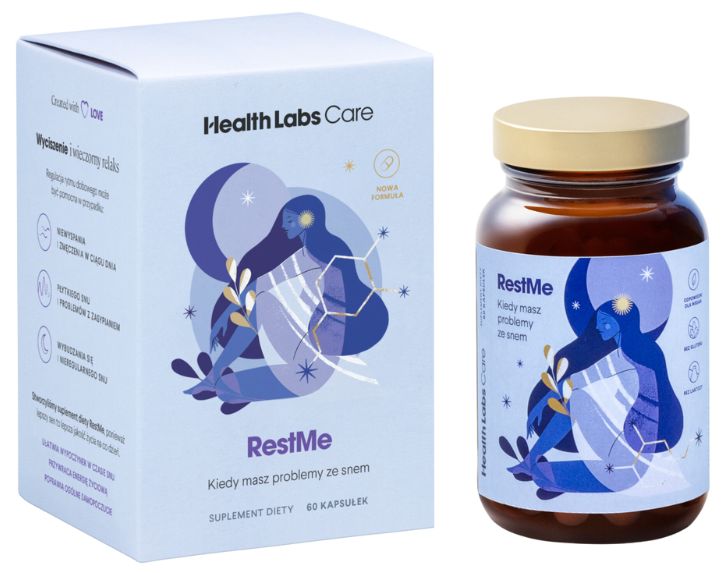 Zdjęcie przedstawia produkt RestMe, kapsułki.