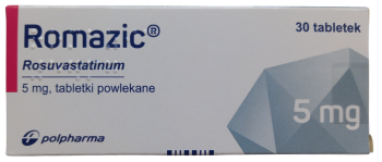 Opakowanie leku Romazic w tabletkach powlekanych o dawce 5 mg.