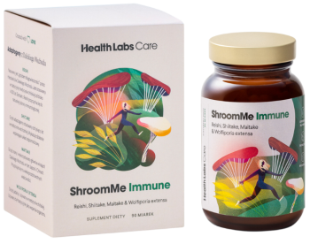 Zdjęcie przedstawia produkt ShroomMe Immune, proszek do rozpuszczania.