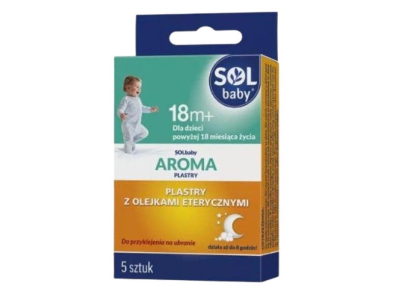 Zdjęcie przedstawia wyrób medyczny Solbaby Aroma, plastry.