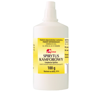 Zdjęcie przedstawia lek bez recepty Spirytus Kamforowy Avena.