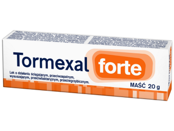 Zdjęcie przedstawia lek bez recepty Tormexal Forte.