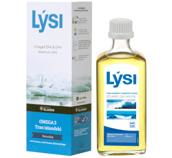 Zdjęcie przedstawia produkt Tran islandzki Lýsi naturalny, płyn doustny.