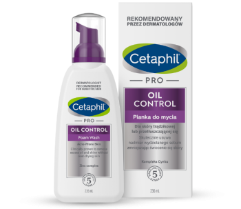 Zdjęcie przedstawia kosmetyk Cetaphil Pro Oil Control Pianka do mycia.