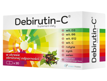 Zdjęcie przedstawia suplement diety Debirutin-C.